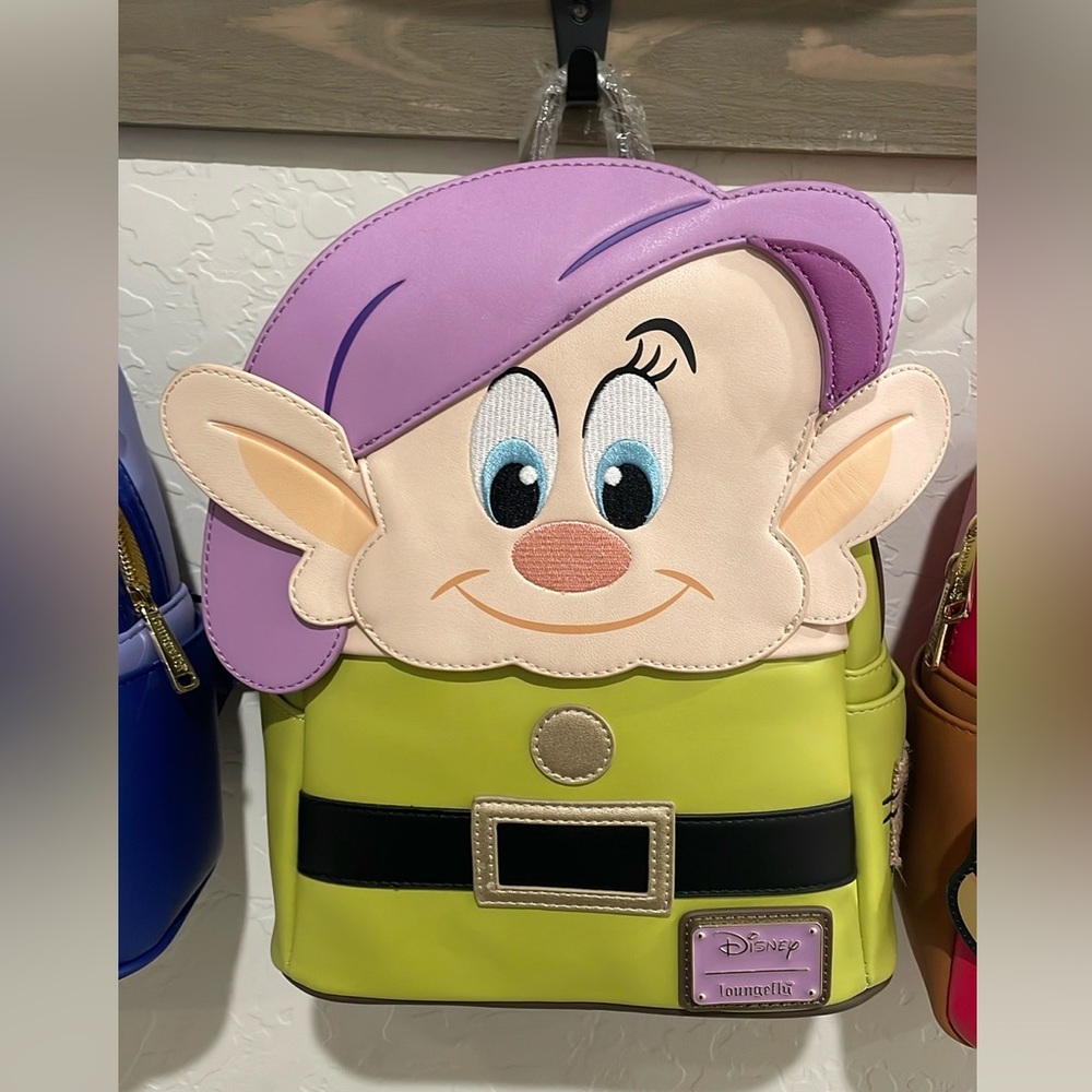 LOUNGEFLY Disney Snow White and the Seven Dwarfs Dopey Cosplay mini backpack
